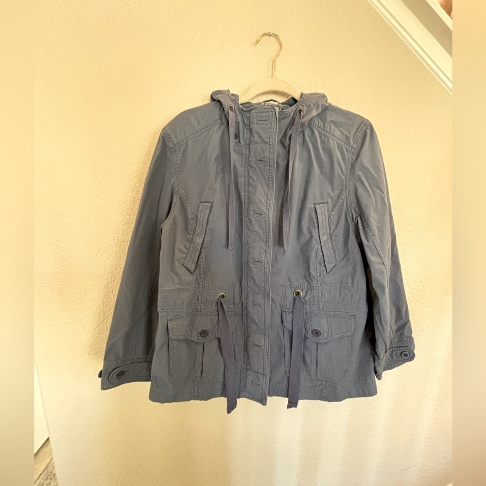 L.L. Bean zip up hooded utility jacket